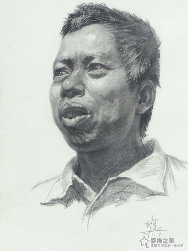 素描头像作品
