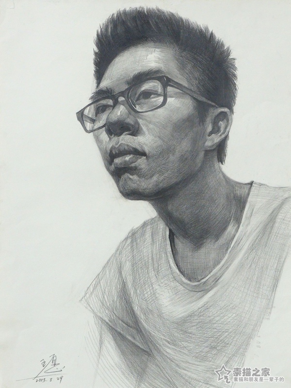 素描头像作品